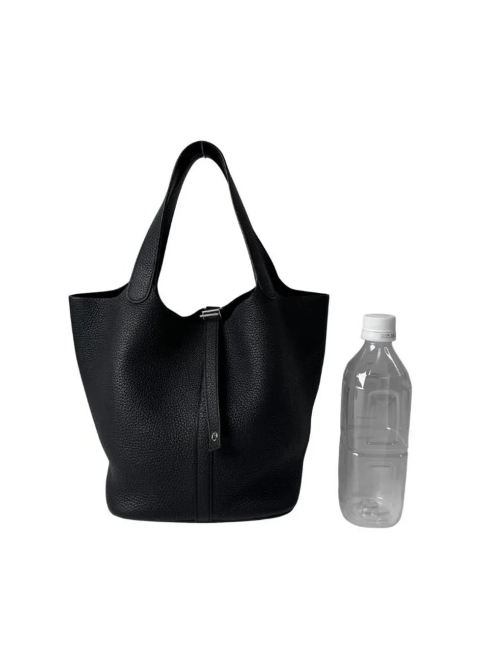 Hermes Picotin Lock MM Noir Black Taurillon Clemence Handbag